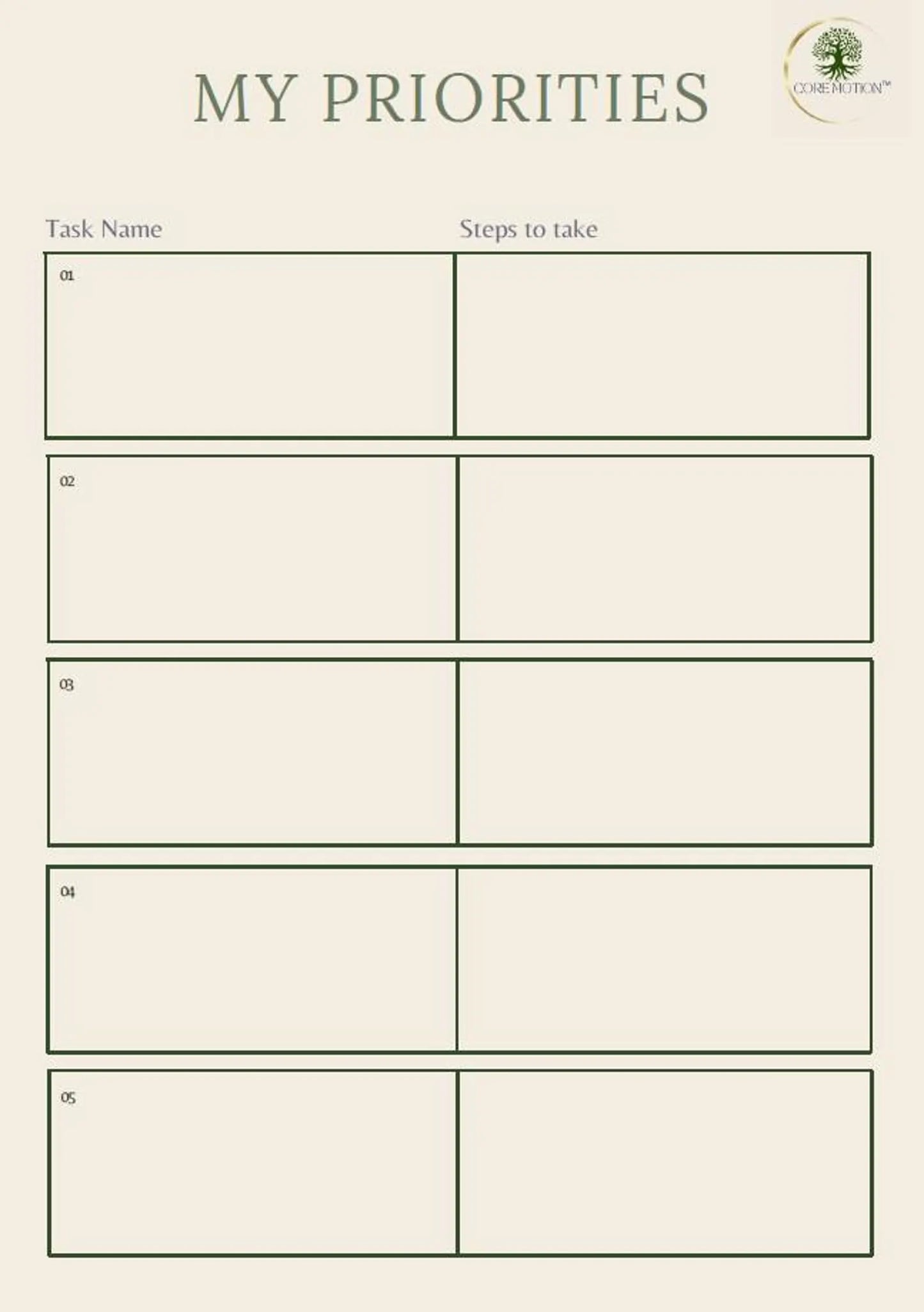COREMOTION Life Planner
