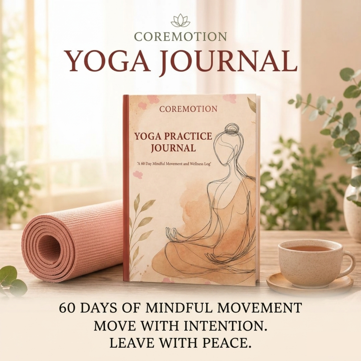 Coremotion Yoga Practice Journal – 60 Days of Mindful Movement & Wellness