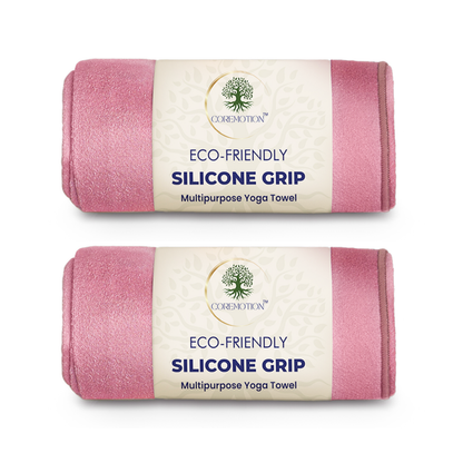 Pack of 2 - Yoga Mat Towel for Hot Yoga Non Slip (72"x26.5")