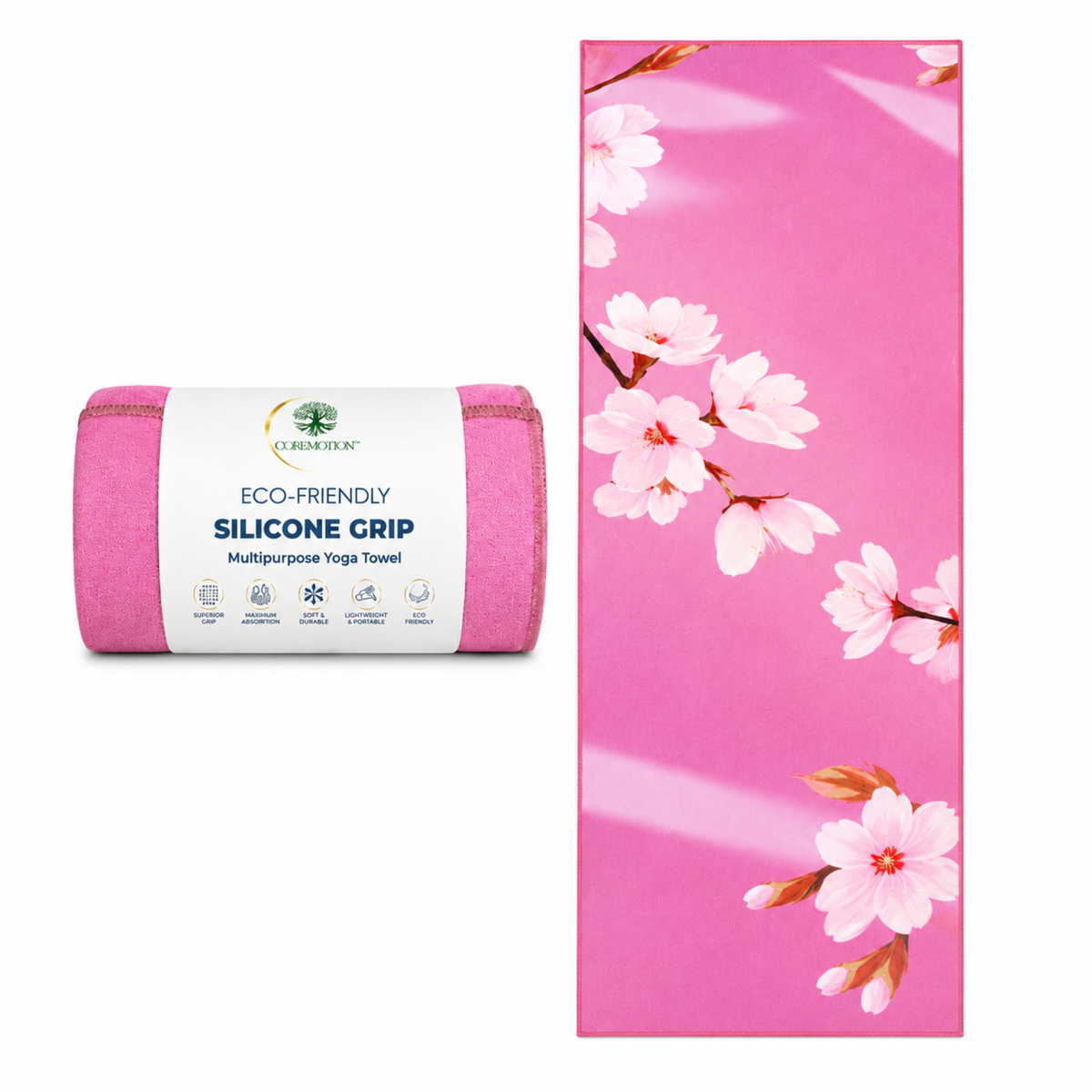 Yoga Mat Towel for Hot Yoga Non Slip (72"x26.5")