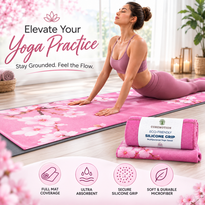 Yoga Mat Towel for Hot Yoga Non Slip (72"x26.5")