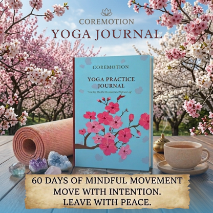 COREMOTION Yoga Practice Journal: A 60 Day Mindful Movement and Wellness Log - Blue