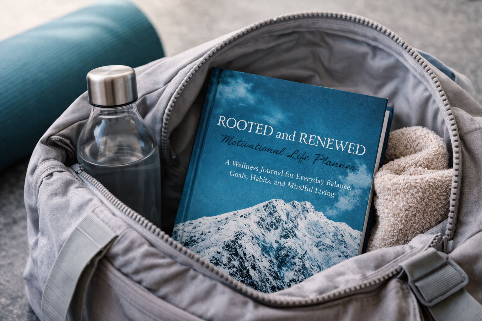 ROOTED & RENEWED wellness planner for daily organization and personal growth