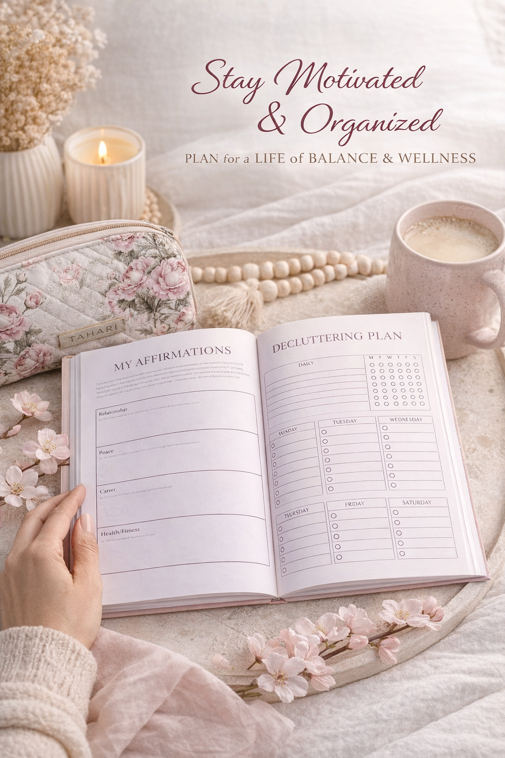 Faith-centered planner for self-improvement and daily focus