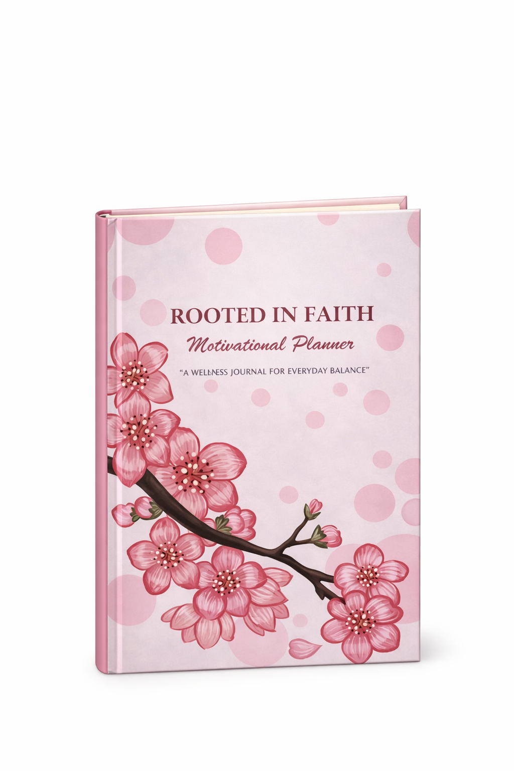 Cherry Blossom motivational planner for achieving goals and building healthy habits