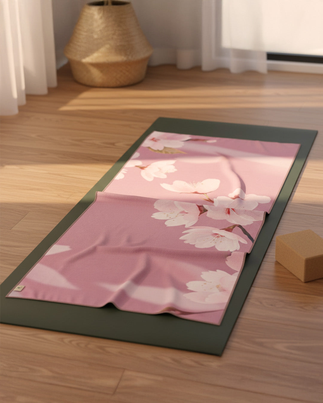 COREMOTION Blossom Yoga Mat with elegant floral artwork