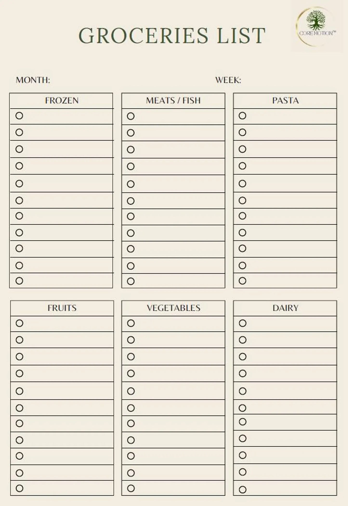 COREMOTION Life Planner Journal for daily organization and goal achievement