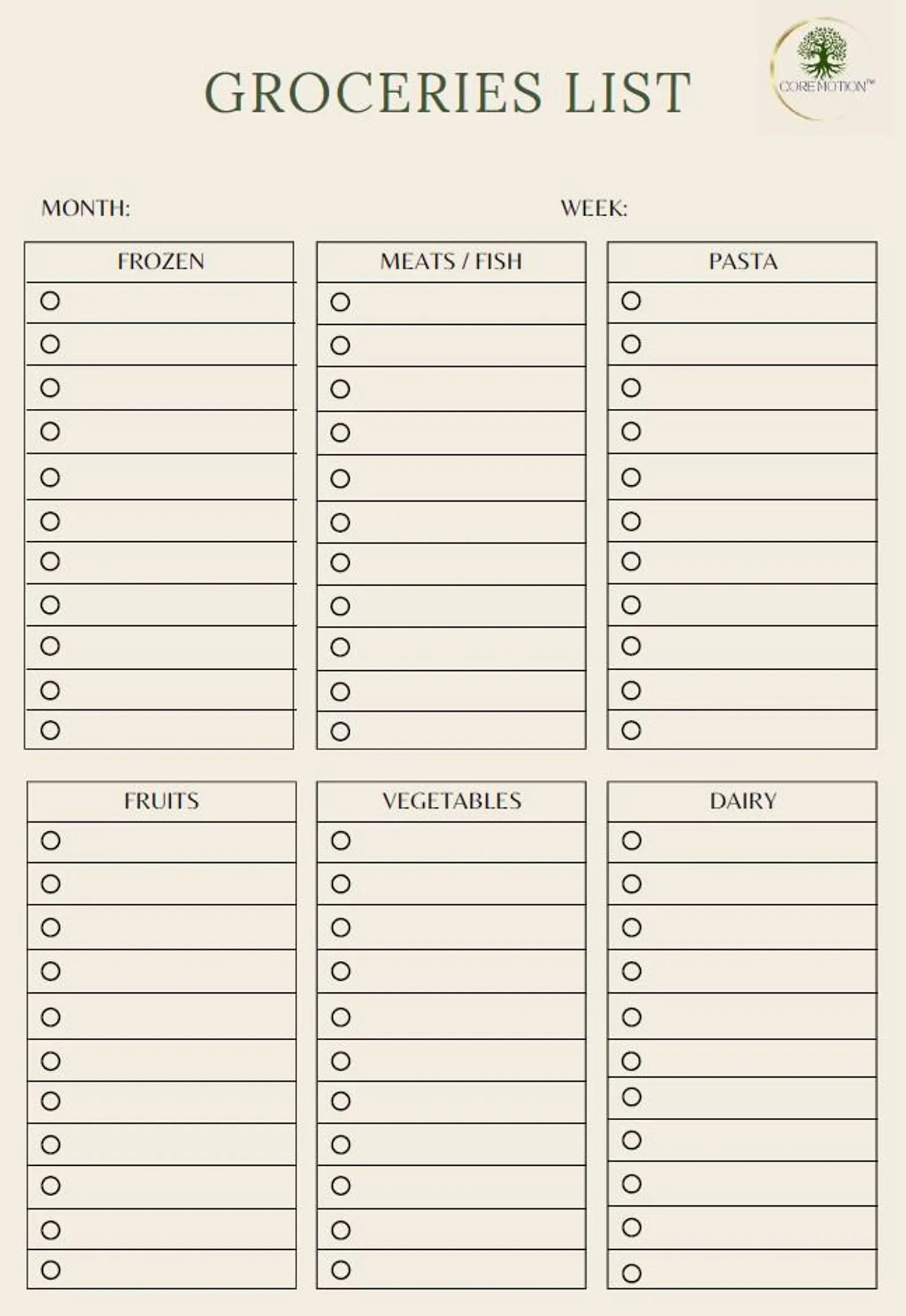 COREMOTION Life Planner Journal for daily organization and goal achievement