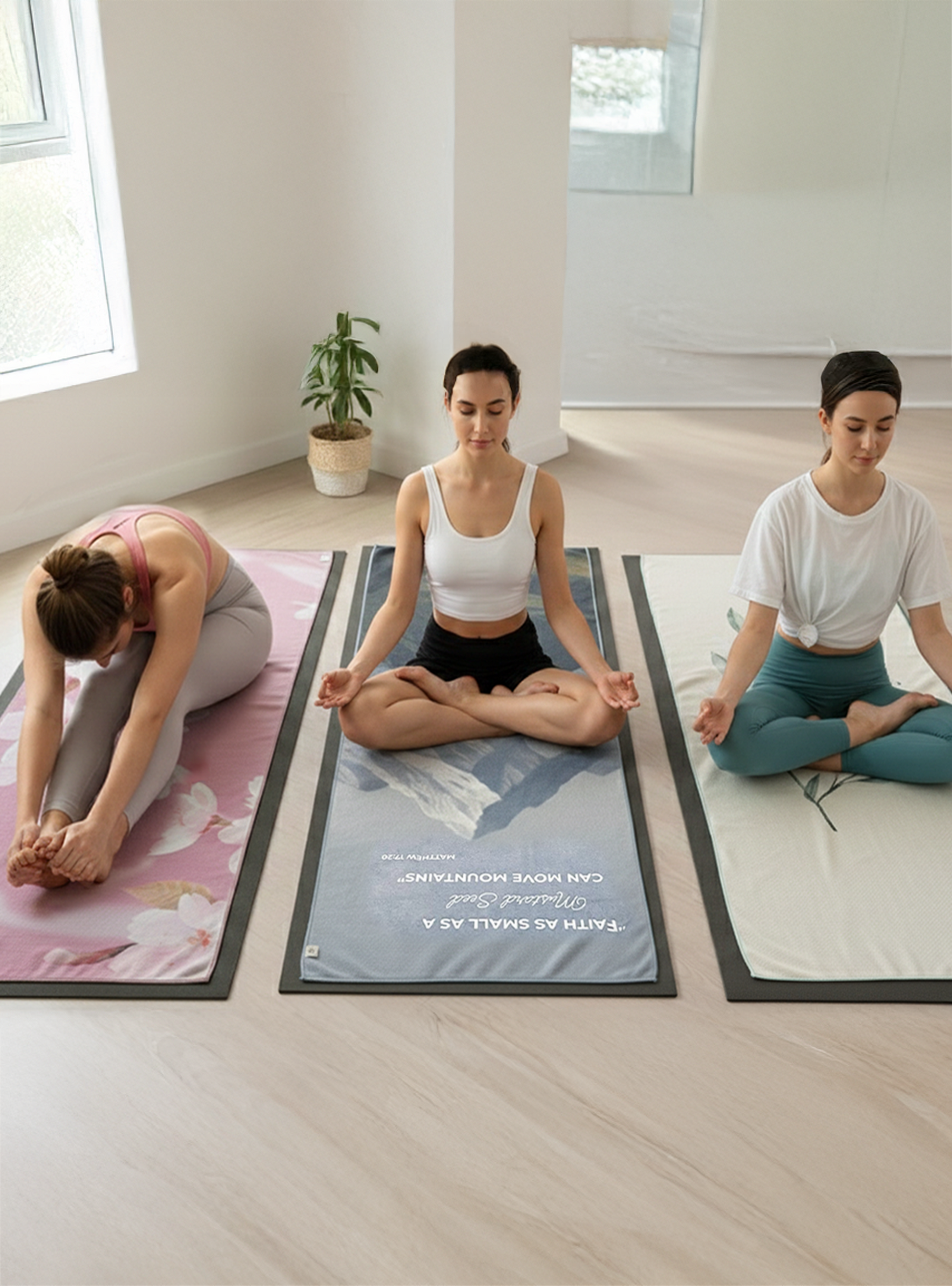 Non-slip yoga mat for beginners and experienced practitioners