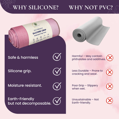 Lightweight sustainable yoga mat designed for home workouts and studio practice
