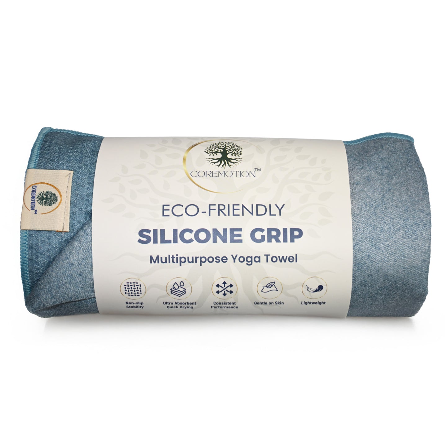 Mountain Non Slip Yoga Towel – Microfiber, Silicone Grip, (72"x 26.5")