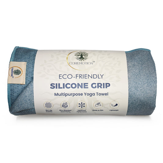 Mountain Non Slip Yoga Towel – Microfiber, Silicone Grip, (72"x 26.5")