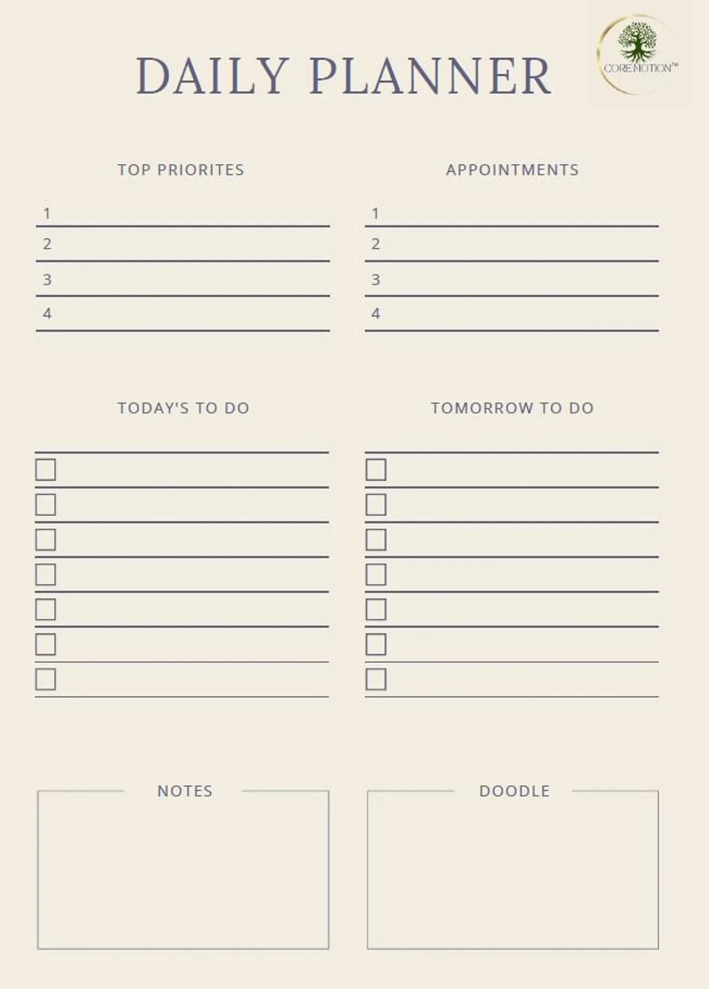 Goal setting planner for achieving personal and professional goals