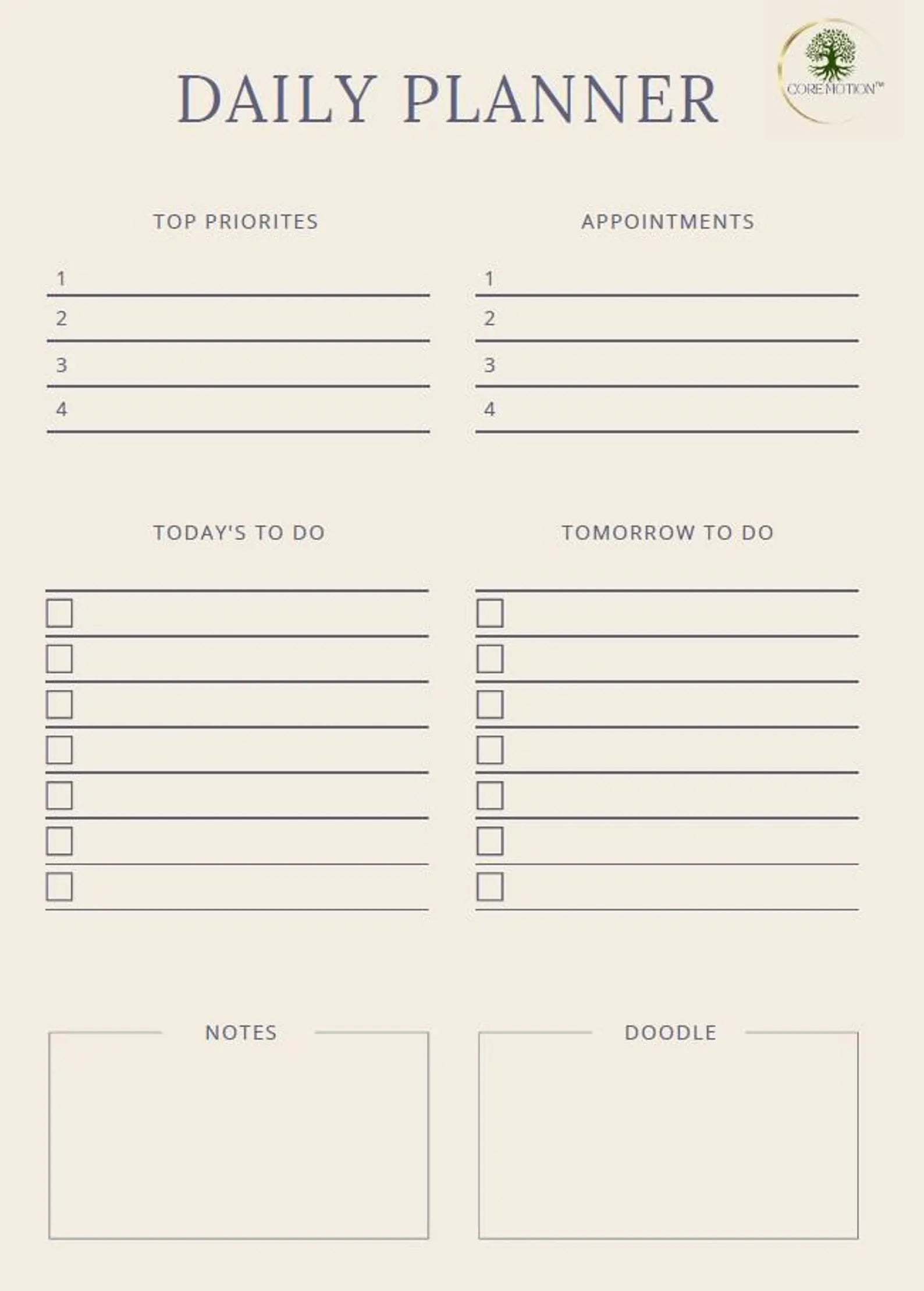 Goal setting planner for achieving personal and professional goals