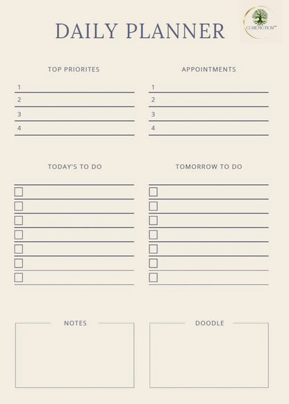 Goal setting planner for achieving personal and professional goals