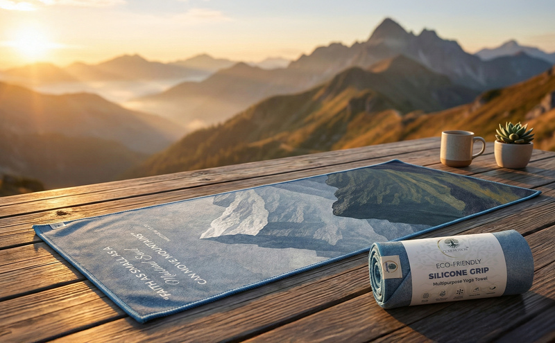 High-traction yoga mat with silicone grip surface