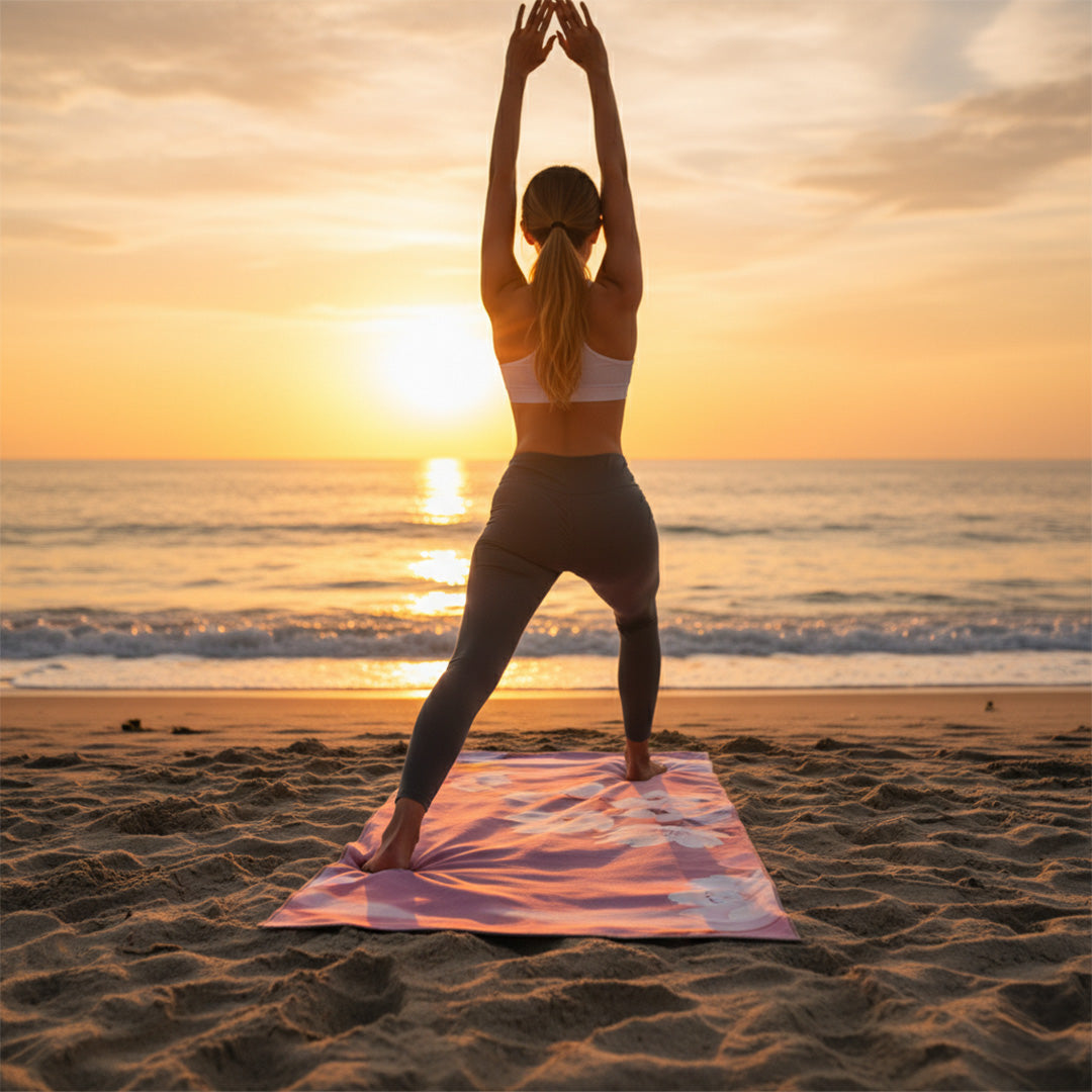 Yoga mat designed for hot yoga and fitness routines
