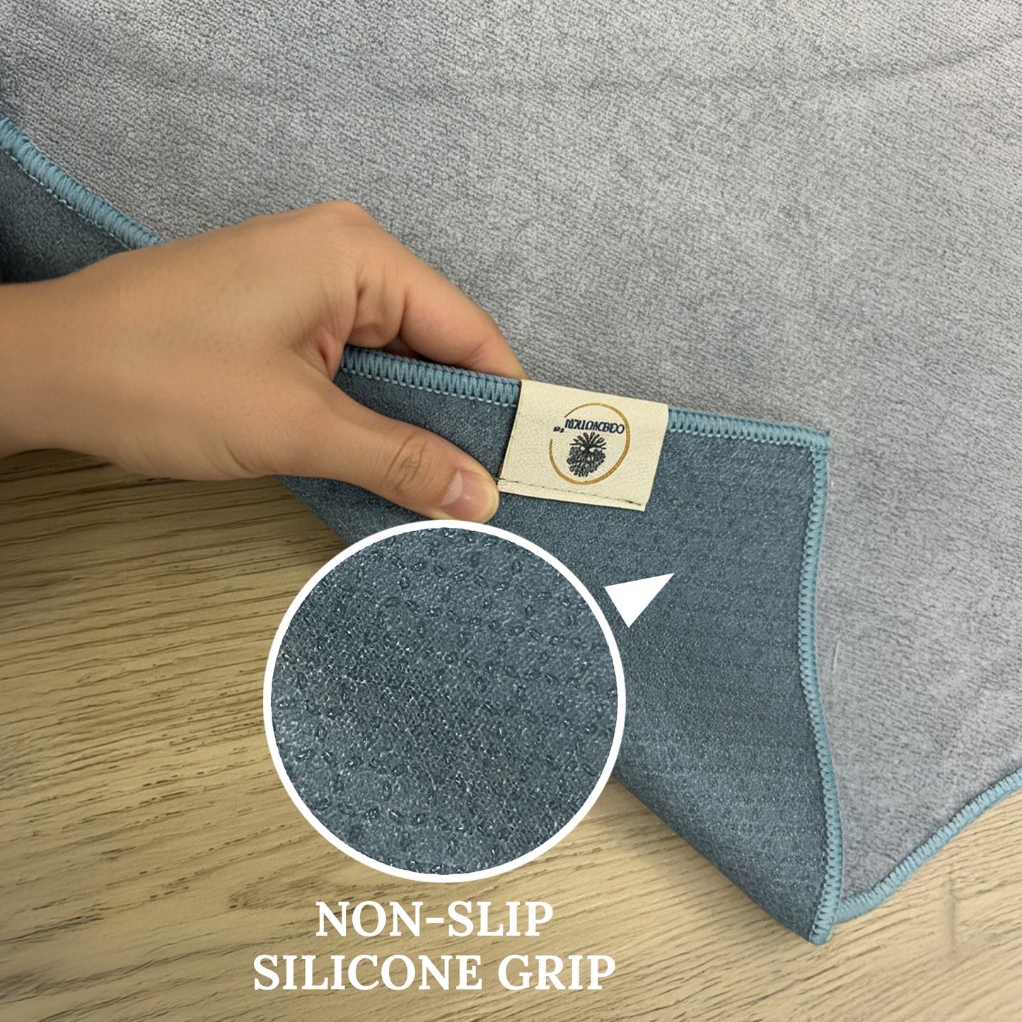 Premium yoga mat with silicone grip technology