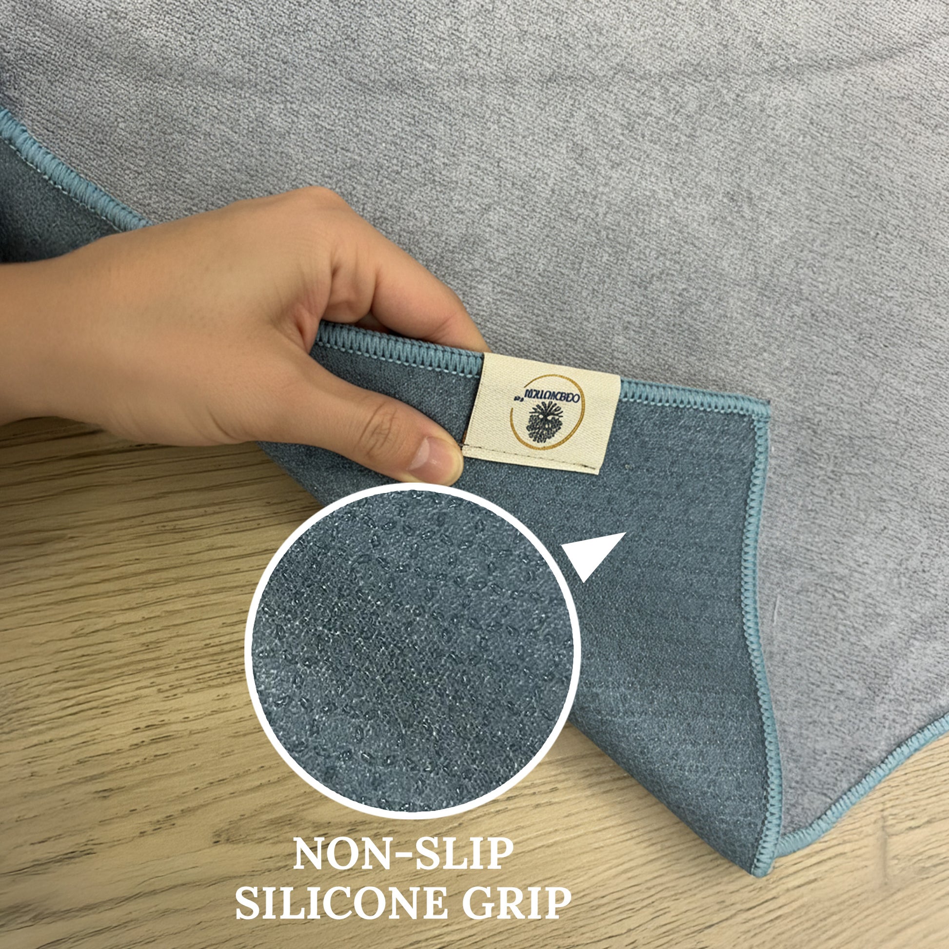 Premium yoga mat with silicone grip technology