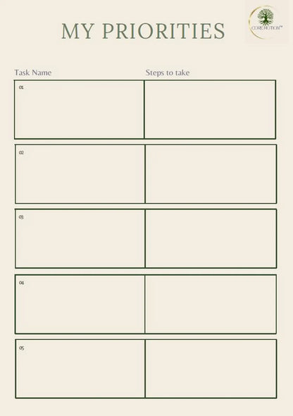 Motivational life planner for organization and long-term success