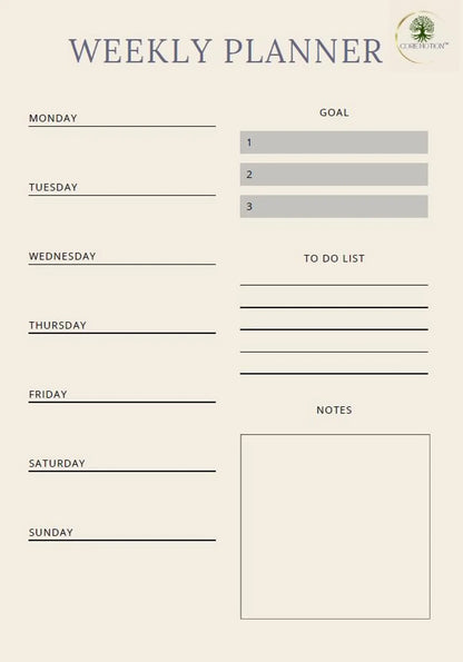 Personal development planner for achieving goals and building habits